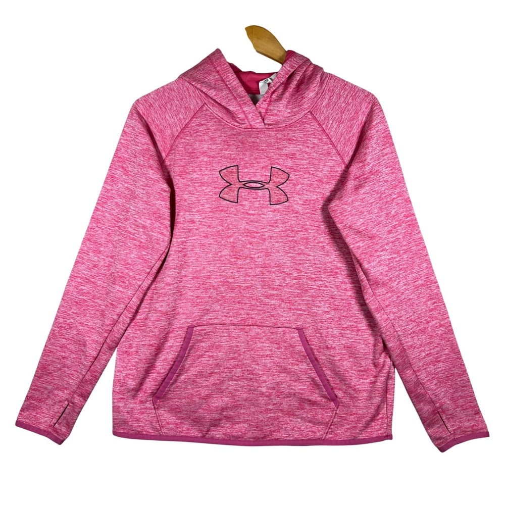 Under Armour ColdGear Pink STORM Heathered Pullover‎ Hoodie Women's Medium